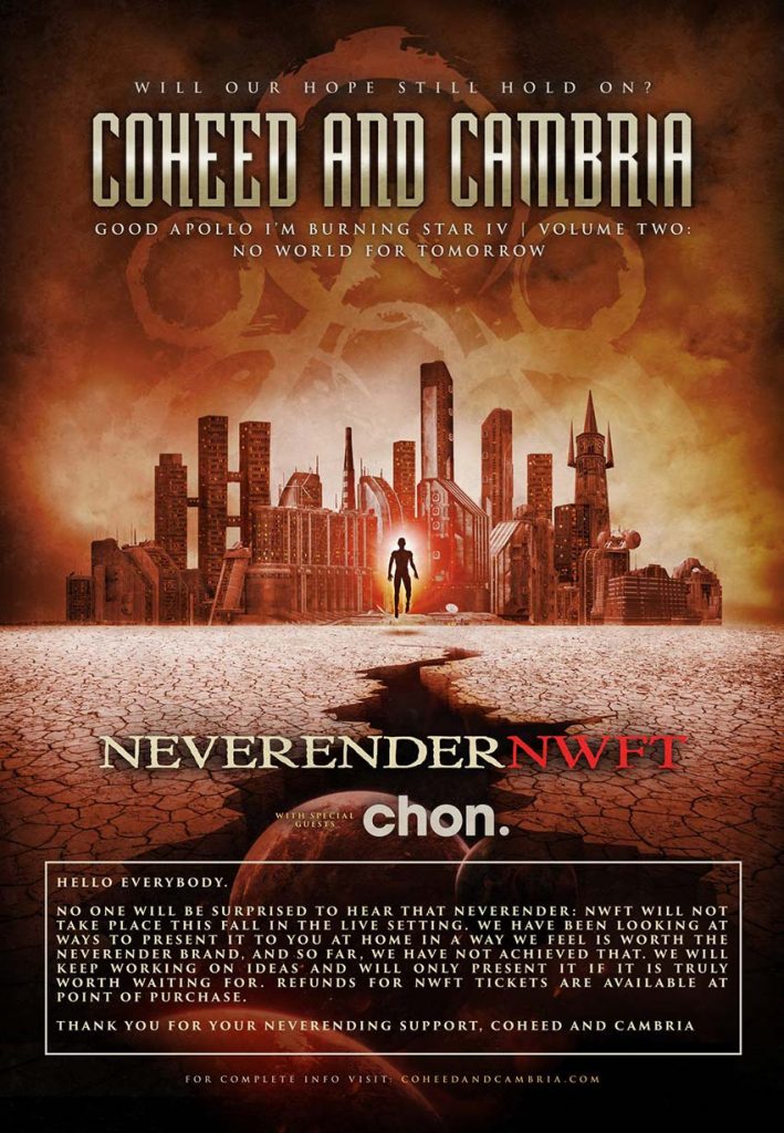 Coheed and Cambria fully cancel ‘Neverender NWFT’ tour NextMosh