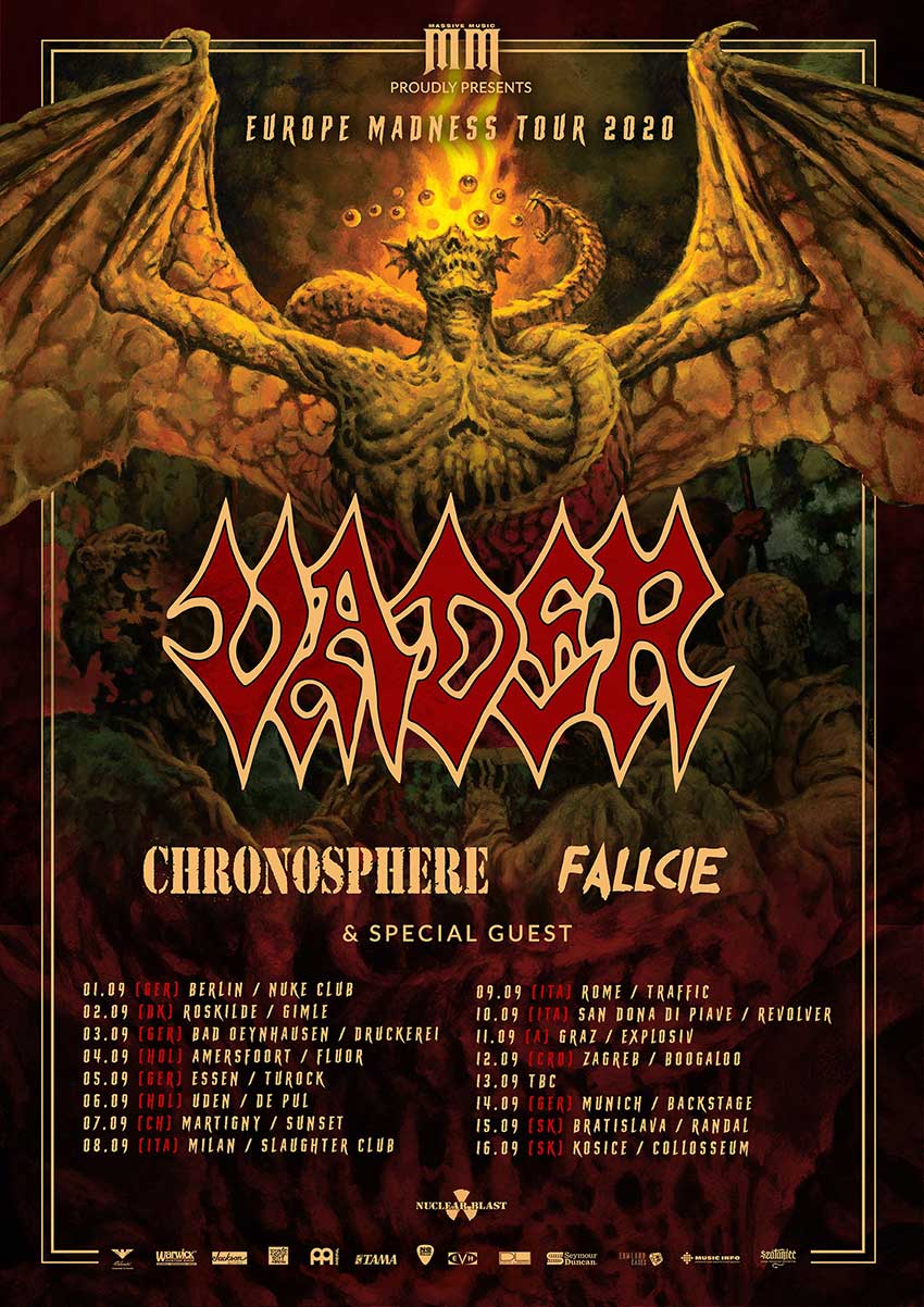 Vader confirm fall 2020 European shows NextMosh