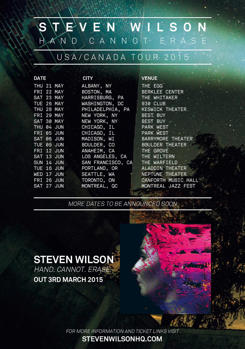 Steven Wilson tour flyer 2015