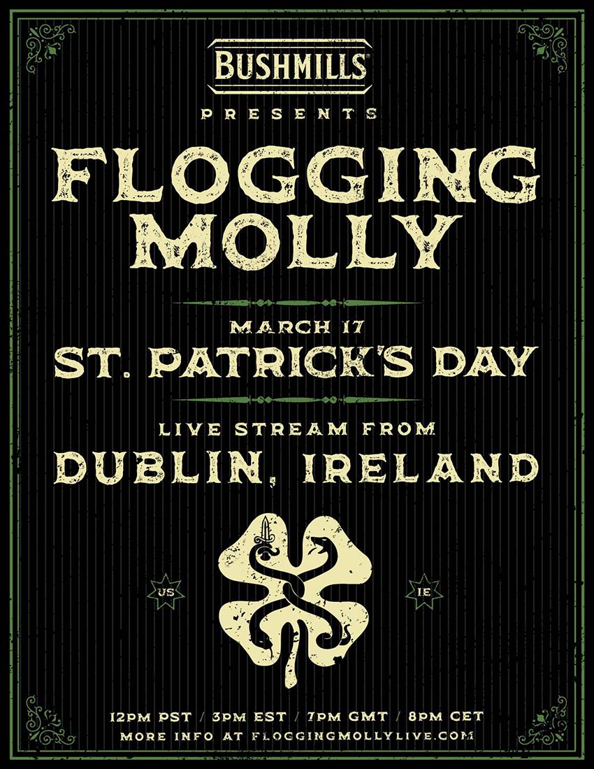 Flogging Molly announce 2021 St. Patrick’s Day stream NextMosh