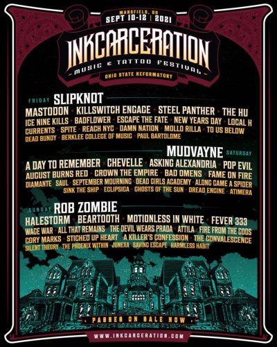 Inkcarceration Festival 2021 lineup announced | NextMosh