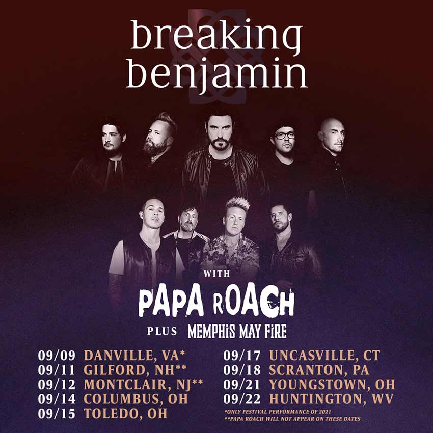 Breaking Benjamin, Papa Roach, Memphis May Fire tour | NextMosh