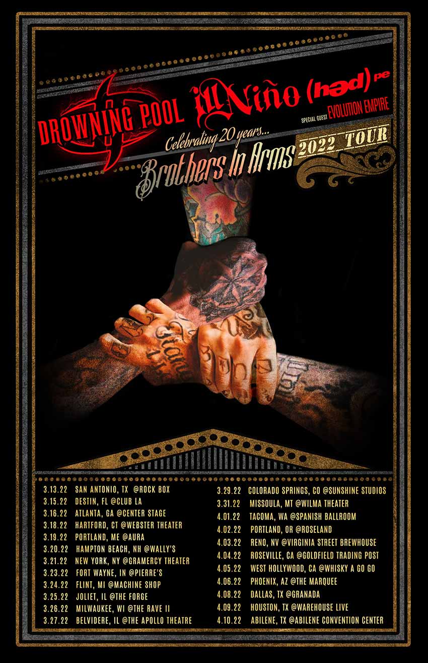 Drowning Pool, Ill Niño, HED PE, Evolution Empire tour NextMosh