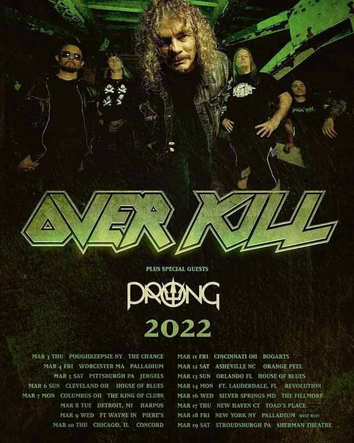 Overkill & Prong announce 2022 U.S. tour dates NextMosh