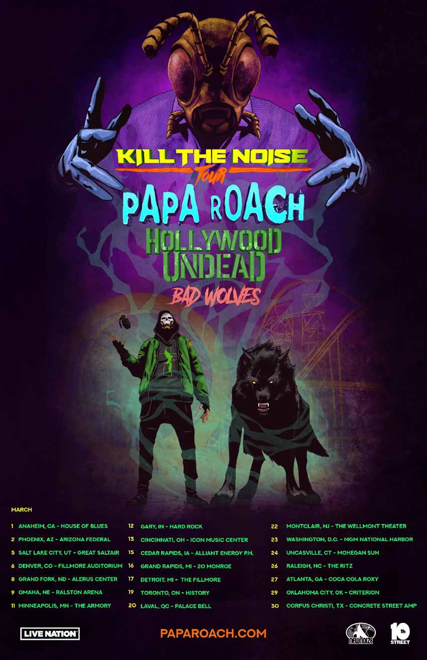 Papa Roach announce Kill The Noise North American tour NextMosh