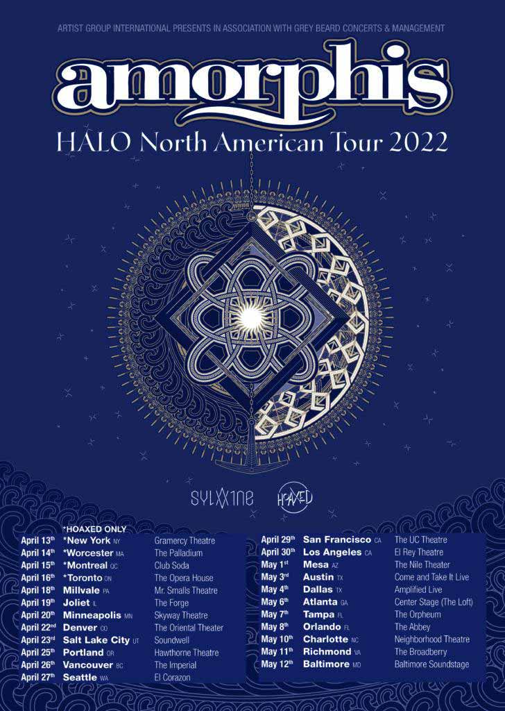 Amorphis North American tour 2022