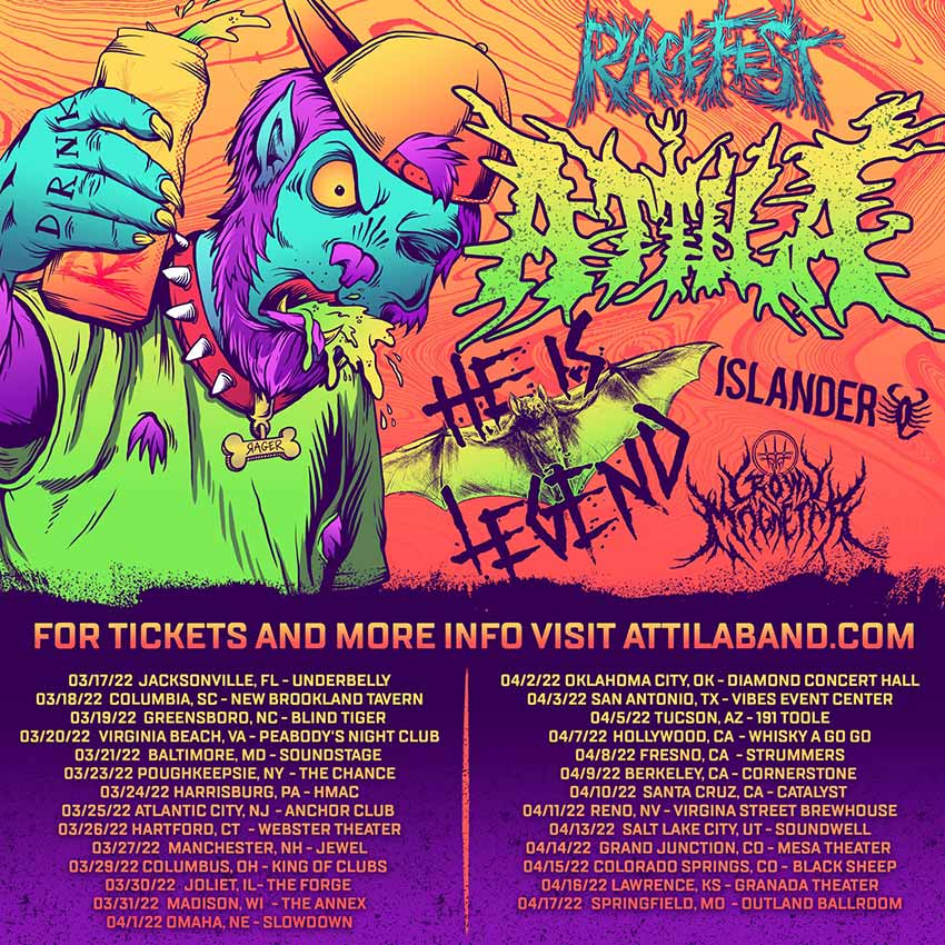 Attila ragefest tour dates 2022