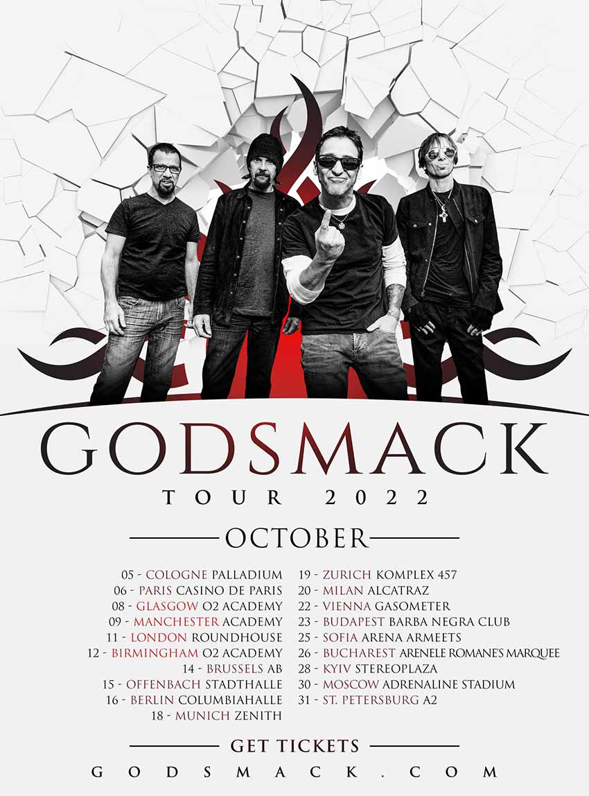 Godsmack European Tour flyer 2022