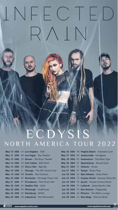 Infected Rain North American tour dates 2022