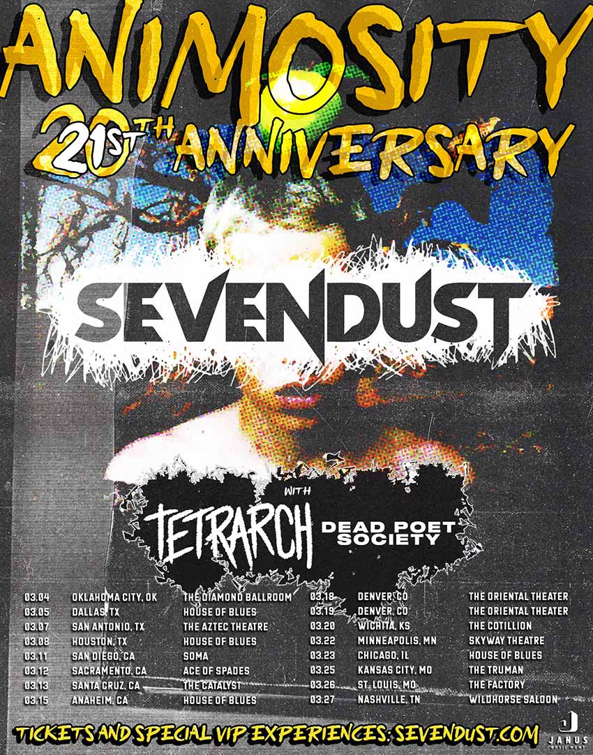 Sevendust Animosity 20th anniversary tour