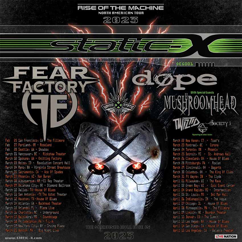 fear factory static x tour