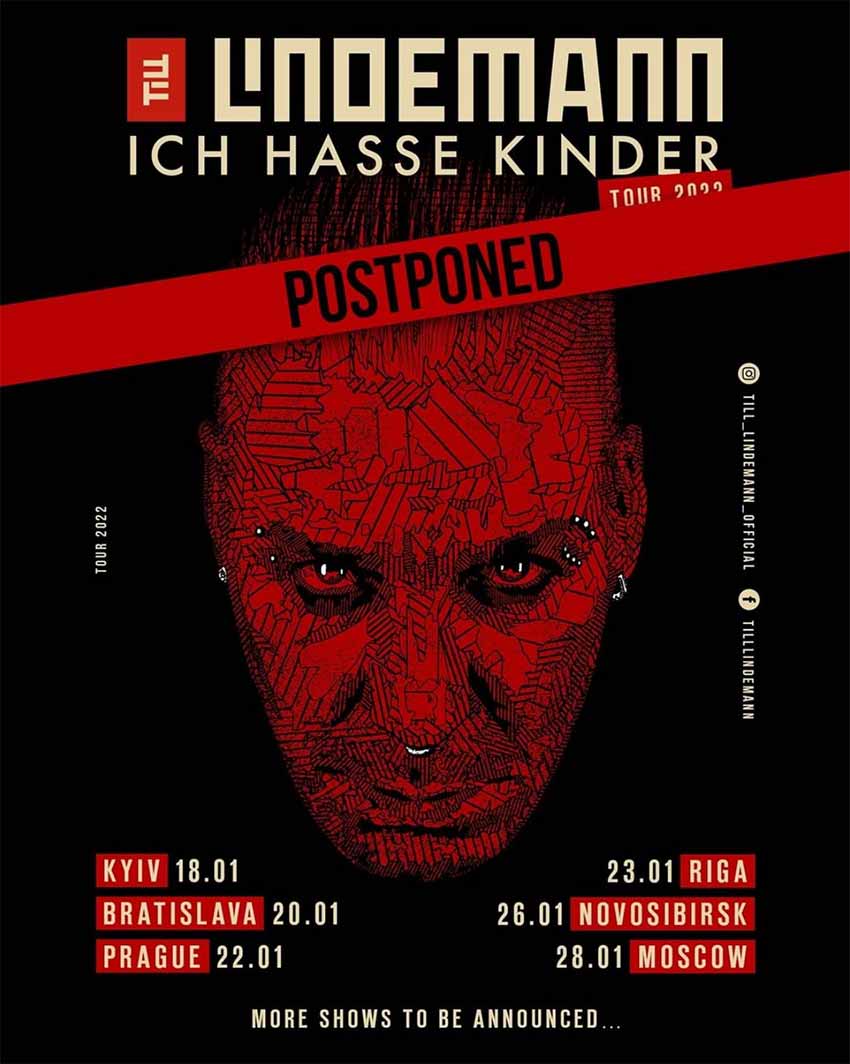 Till Lindemann postpones tour 2022