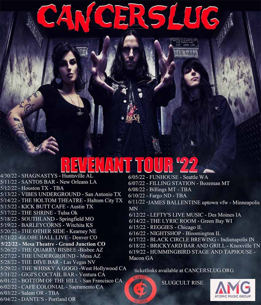 Cancerslug Revenant tour dates 2022