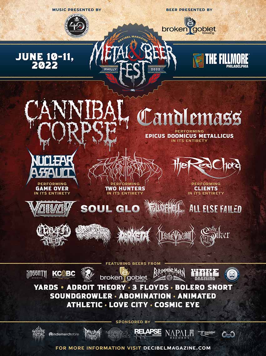 Decibel Metal Beer Fest flyer 2022