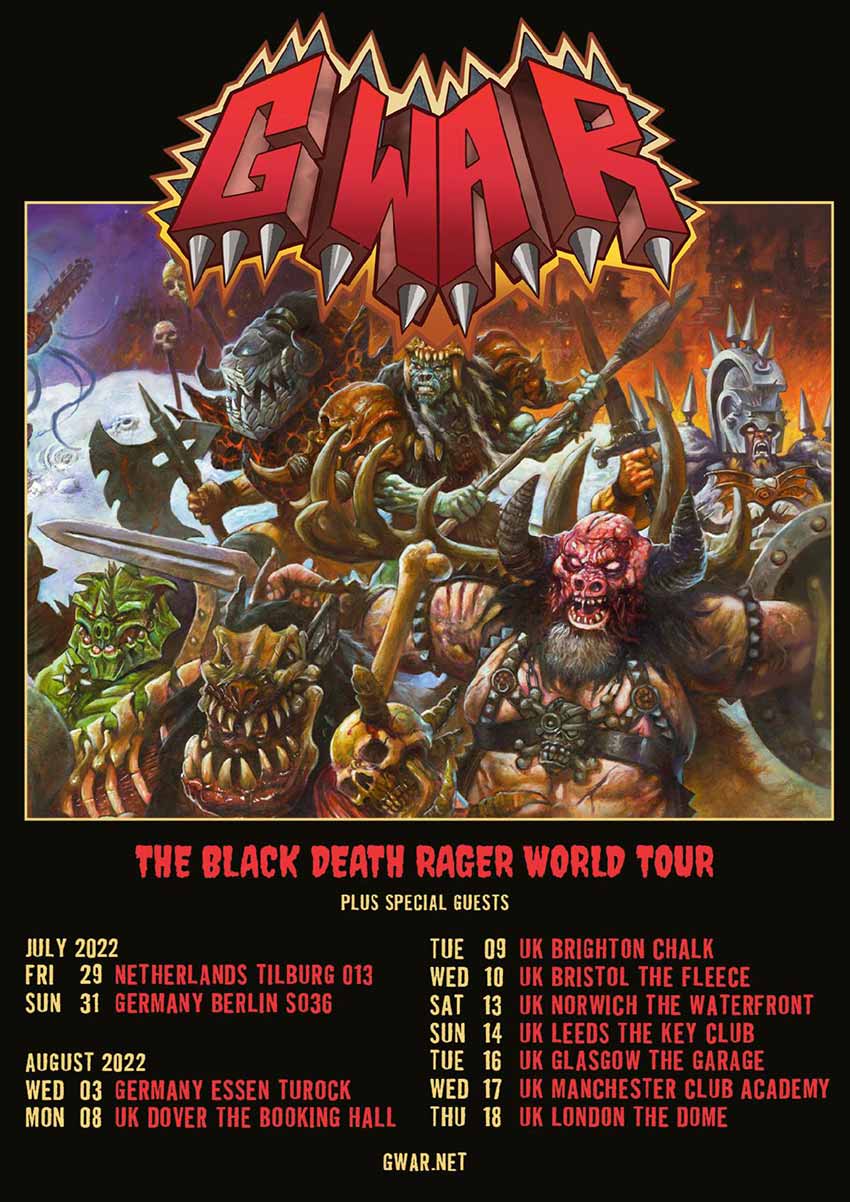 Gwar The Black Death Rager World Tour