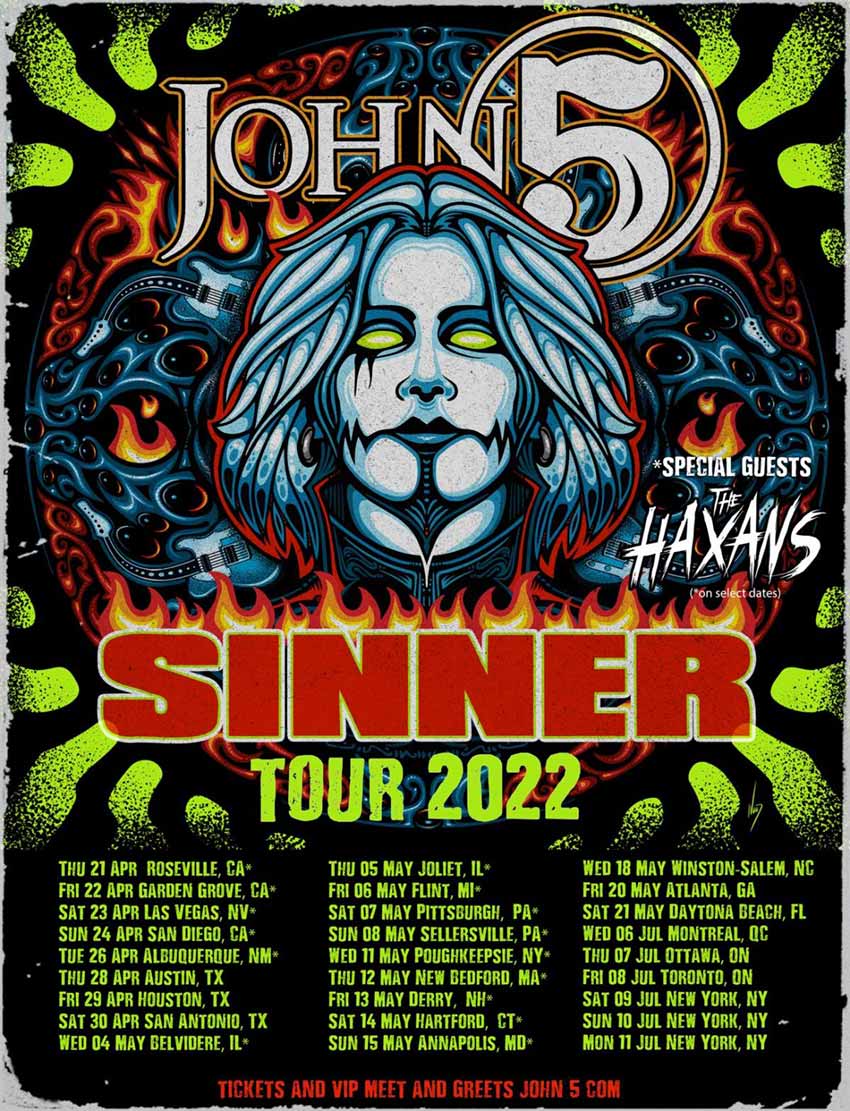 John 5 & The Creatures ‘Sinner’ North American tour NextMosh