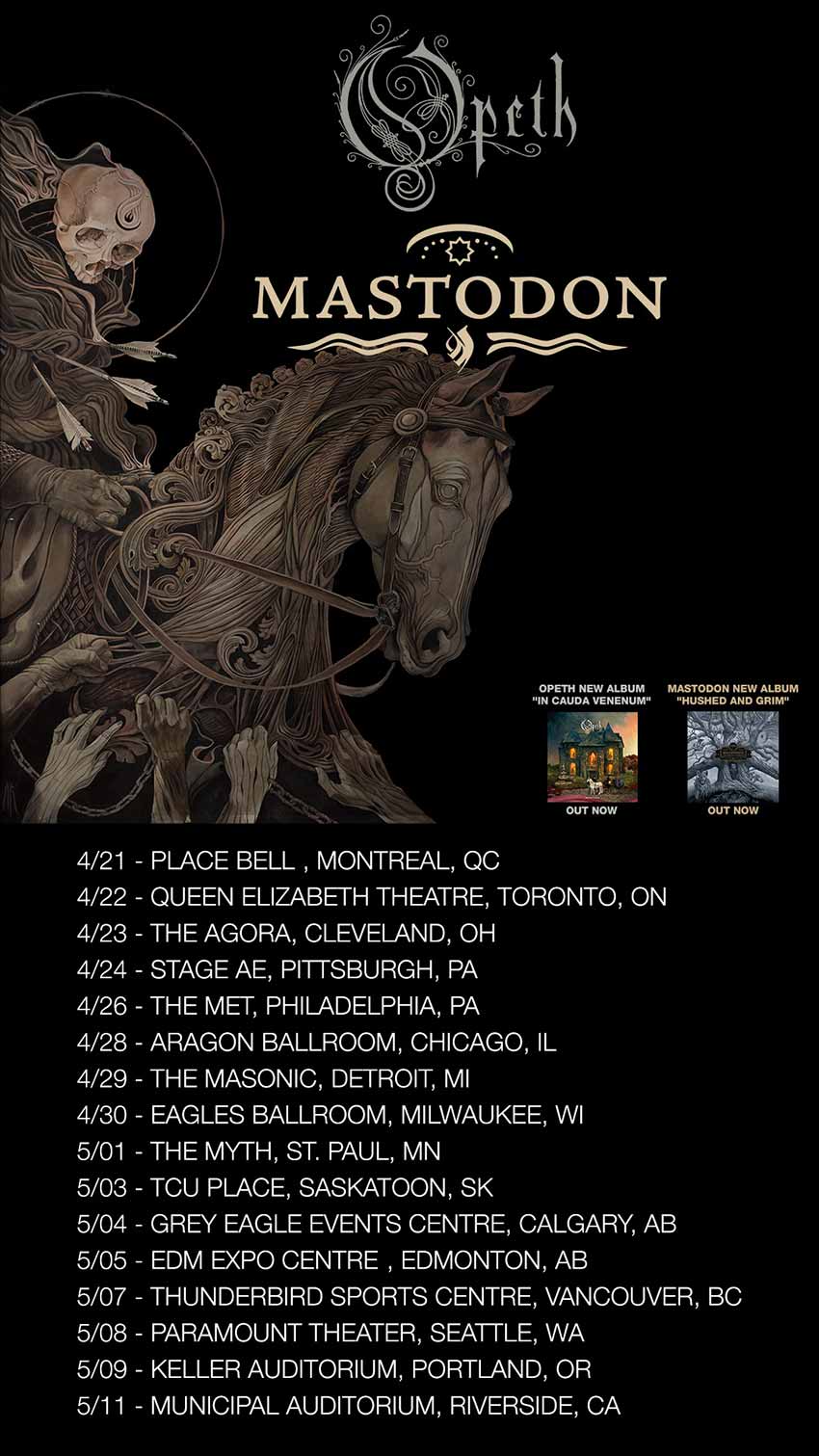 Opeth Mastodon tour dates 2022