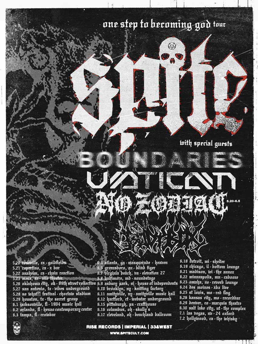 Spite announce US tour w/ Boundaries, Vatican, Bodybox NextMosh