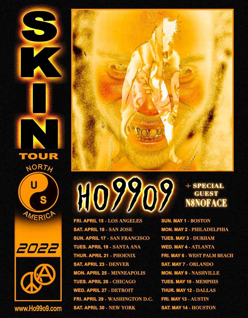 Ho99o9 tour dates 2022 flyer