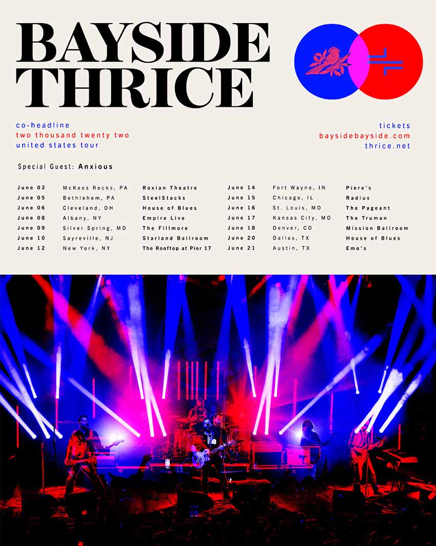 Bayside Thrice tour dates for Spring 2022