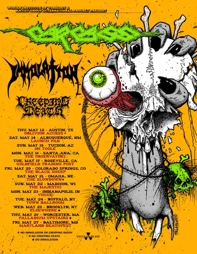 Carcass spring 2022 USA tour dates