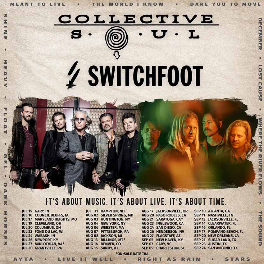 Switchfoot Collective Soul USA tour dates 2022