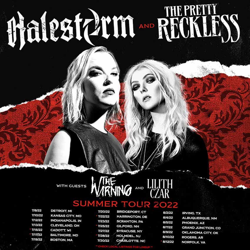 Halestorm The Pretty Reckless tour dates 2022