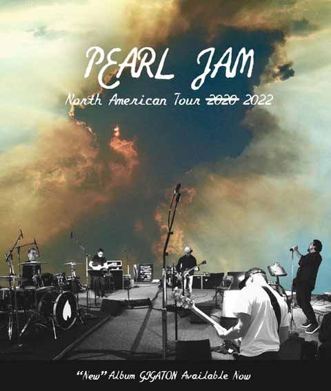Pearl Jam North American tour 2022 flyer