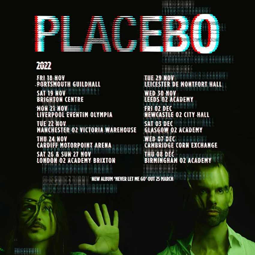 Placebo UK tour dates 2022