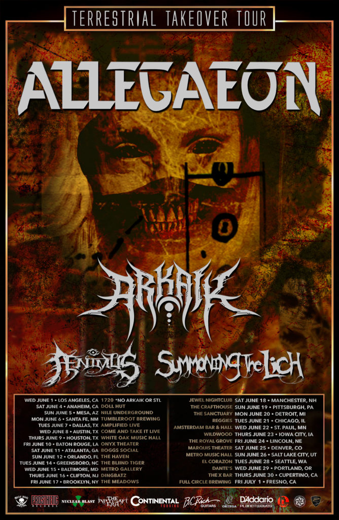 Allegaeon USA tour 2022