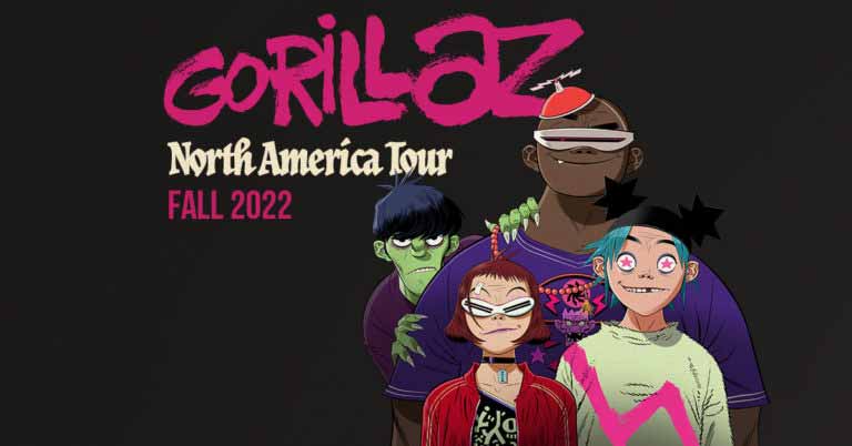 Gorillaz tour dates North America 2022
