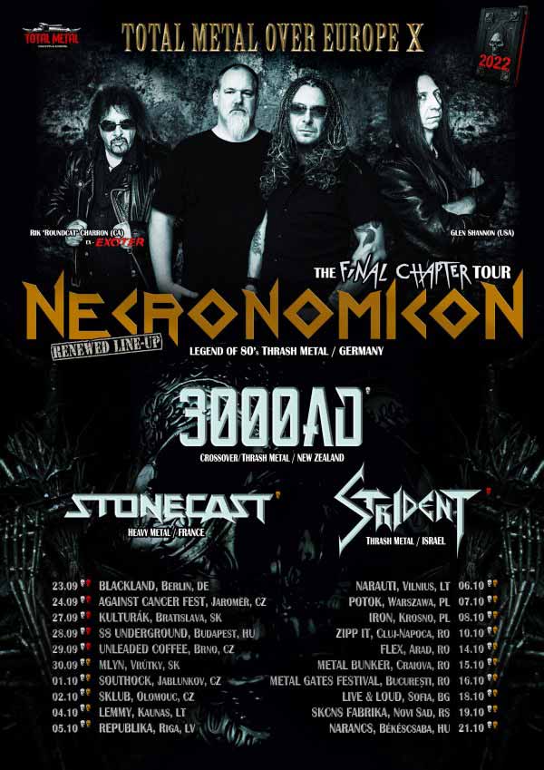 Necronomicon European tour dates for 2022