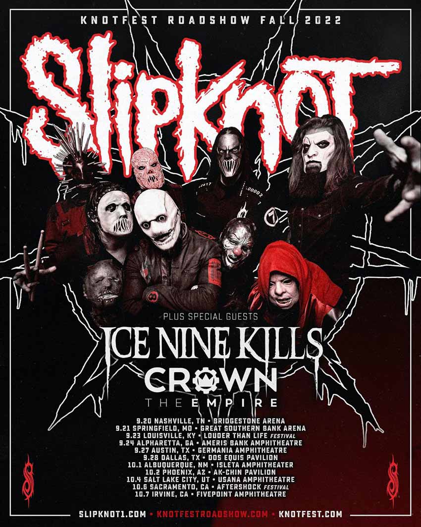 2022 Slipknot Tour Tour