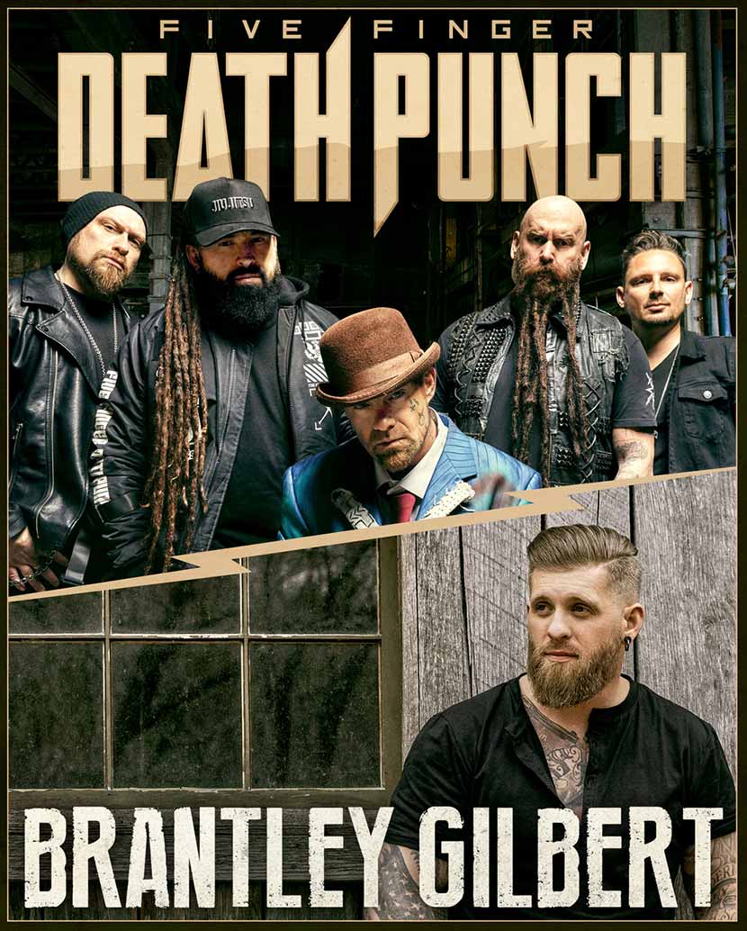 Five Finger Death Punch & Brantley Gilbert announce U.S. fall arena tour