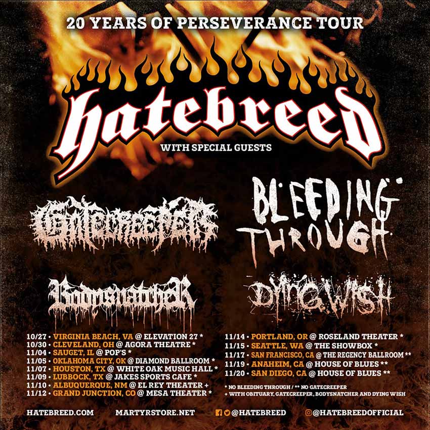 Hatebreed 20 years Perseverance tour