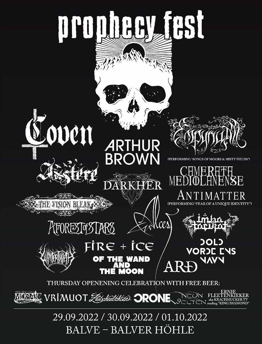 Prophecy Fest 2022 announce running order NextMosh