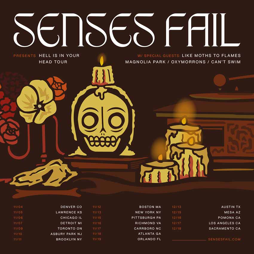 Senses Fail tour dates for 2022