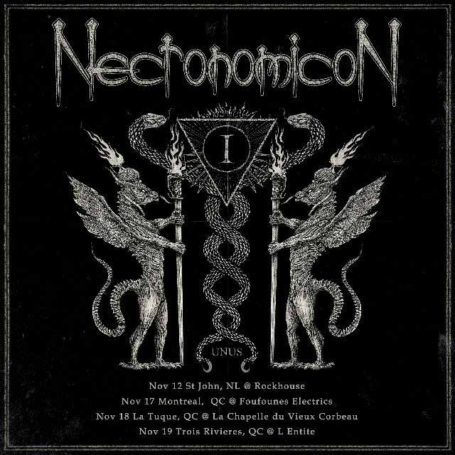 Necronomicon tour dates for 2022 Canada