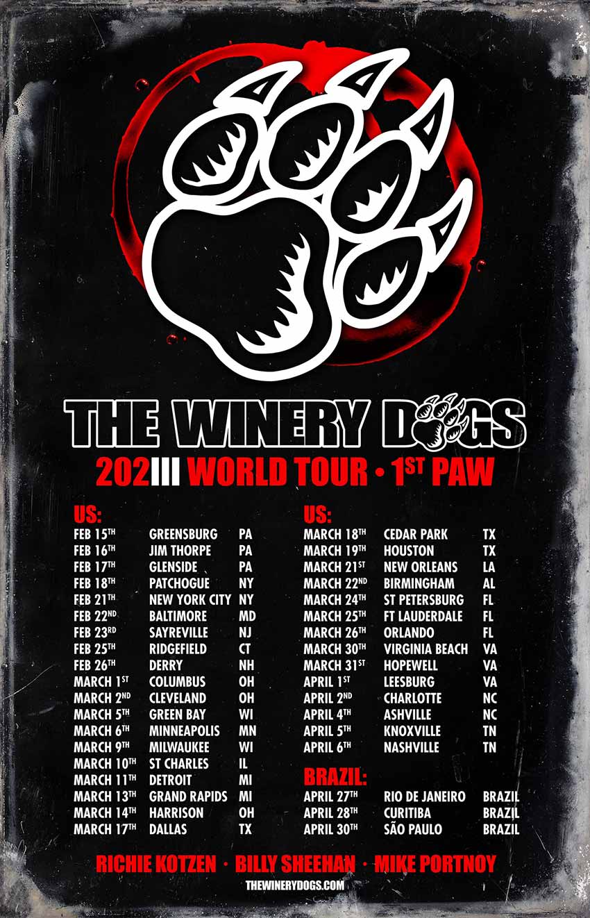 The Winery Dogs World Tour 2023