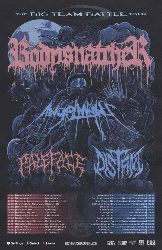 Bodysnatcher tour dates for 2023