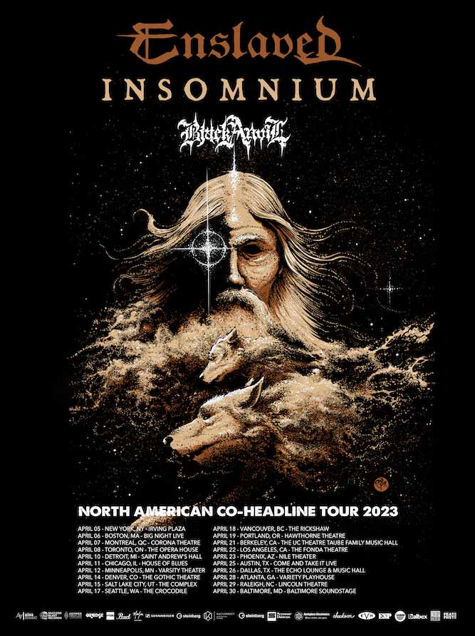 Enslaved Insomnium Black Anvil tour dates 2023