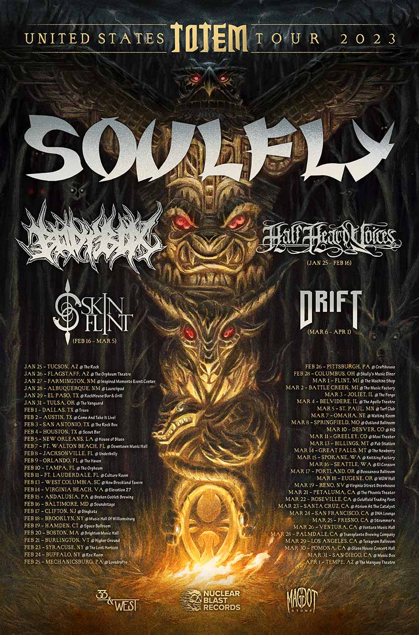 Soulfly tour dates 2023