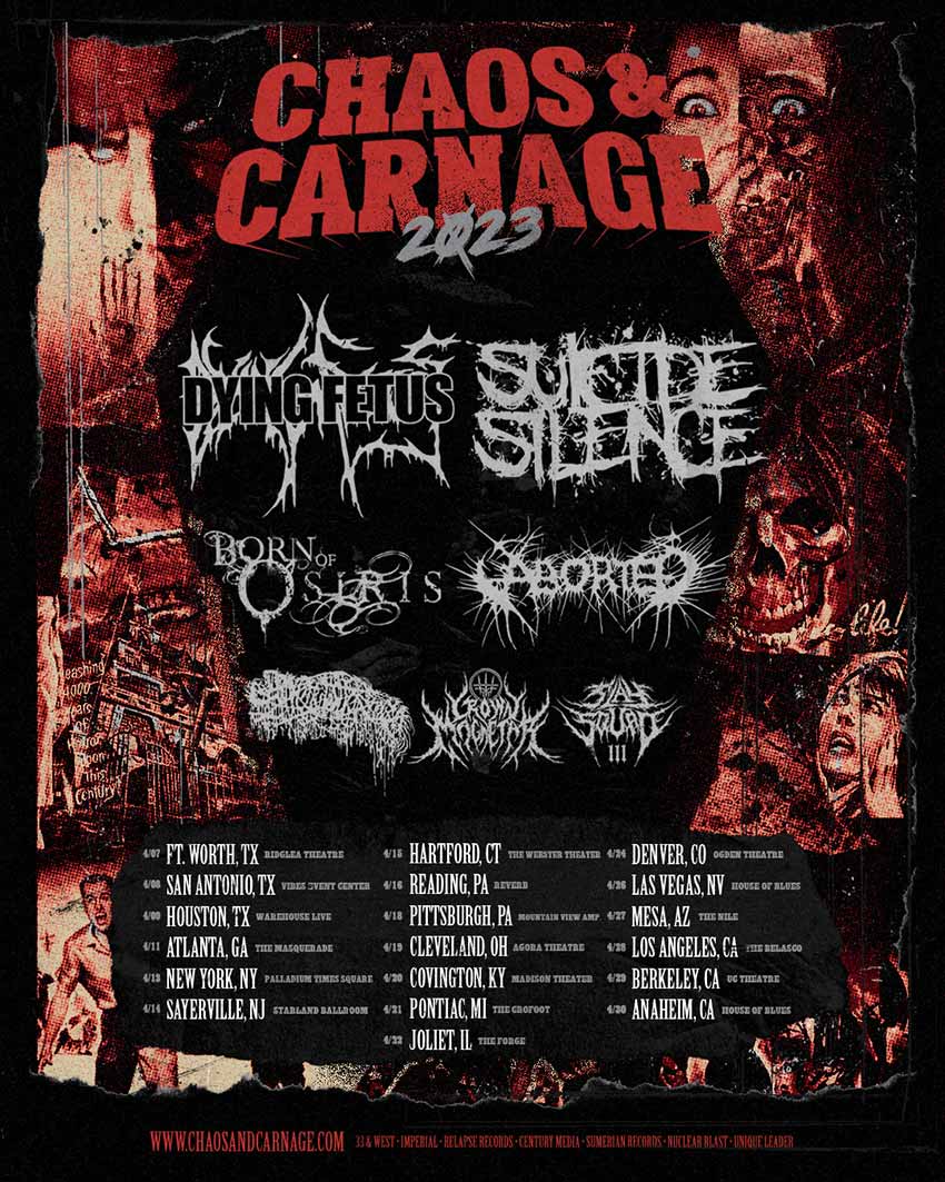 Carnage & Chaos tour dates 2023