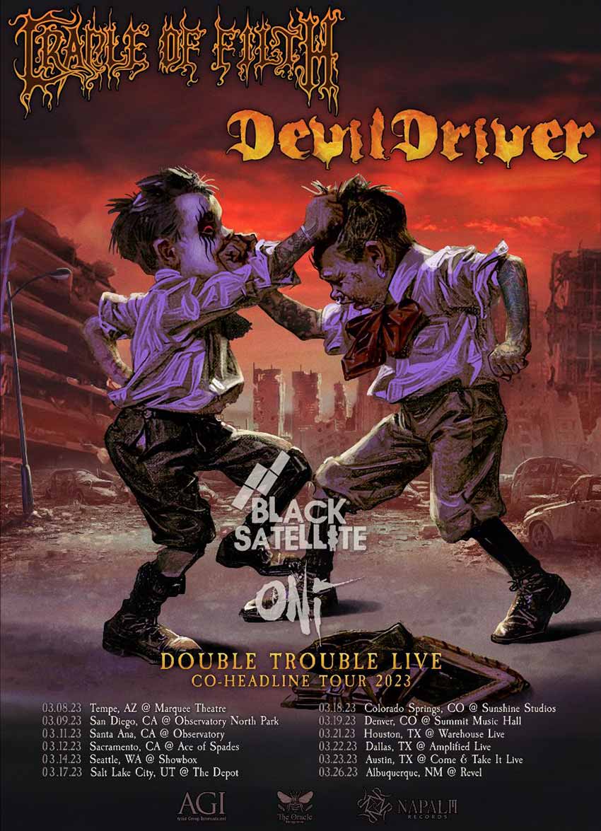 Cradle of Filth tour dates with DevilDriver
