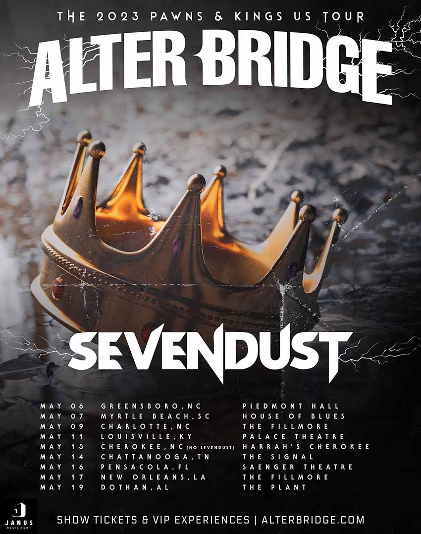 Alter Bridge Sevendust May tour dates