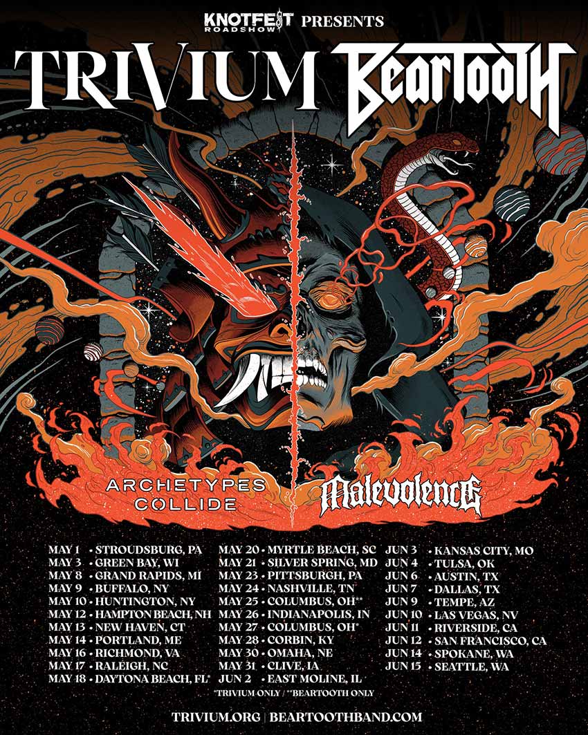 Trivium & Beartooth coheadline spring 2023 tour NextMosh