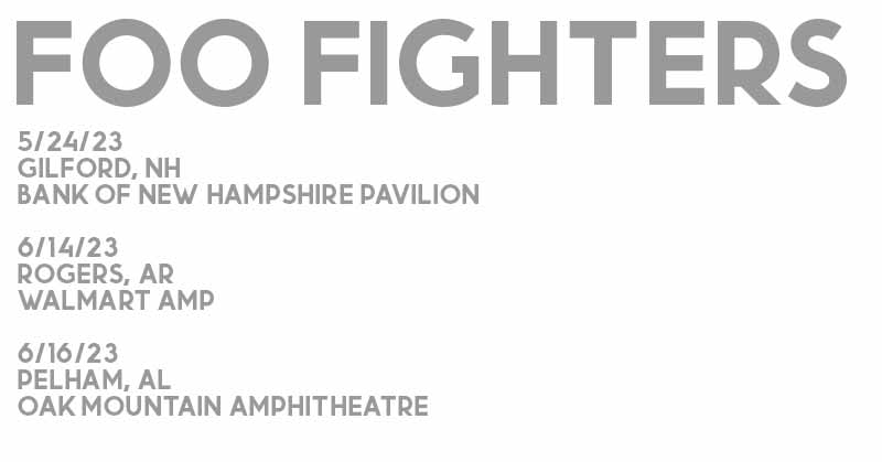 Foo Fighters tour dates