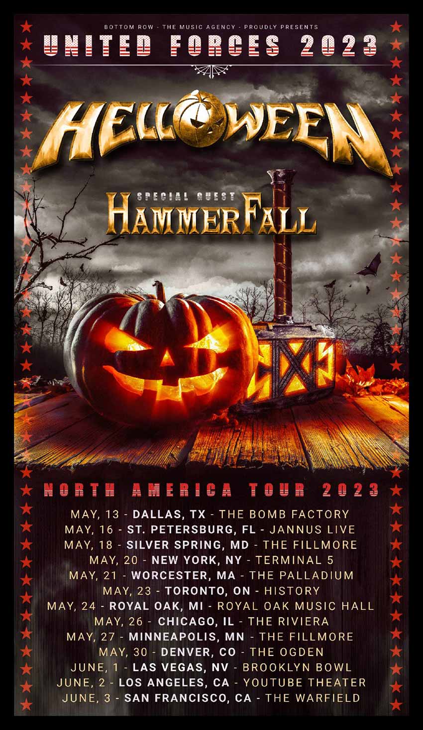 Helloween HammerFall North American tour 2023