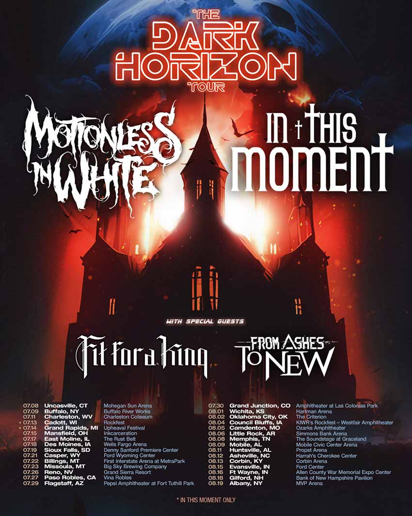 Motionless In White and In This Moment tour dates 2023