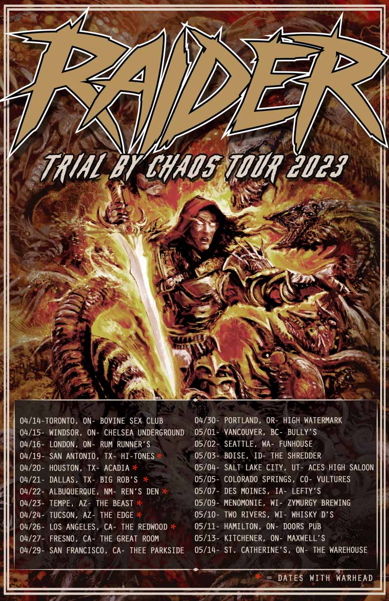 Raider North American tour dates for 2023